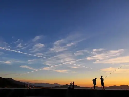 野北漁港の夕焼け