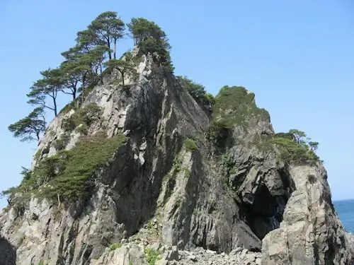 海辺の岩場（岩手県久慈市小袖海岸）