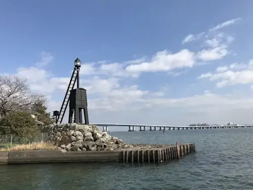 船から見た琵琶湖大橋