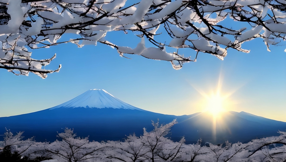 富士山　桜